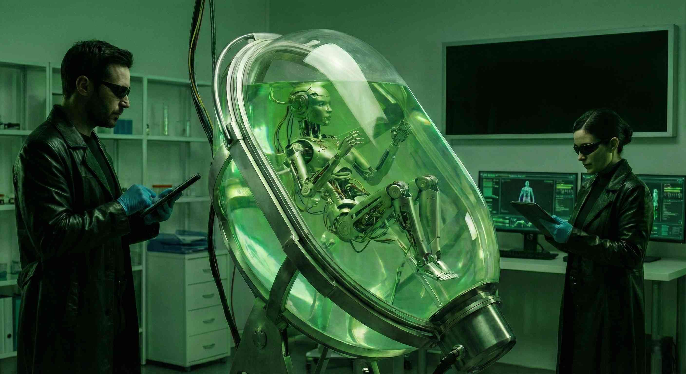 Robot in gestation tank